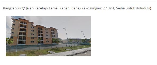 Smart Sewa Selangor - Pangsapuri @ Jalan Keretapi Lama, Kapar